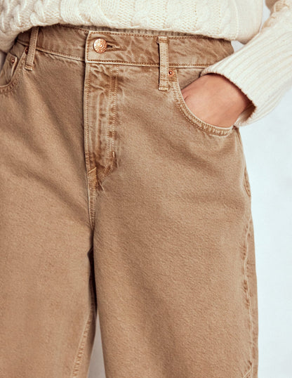 Barrel Jeans-Tobacco