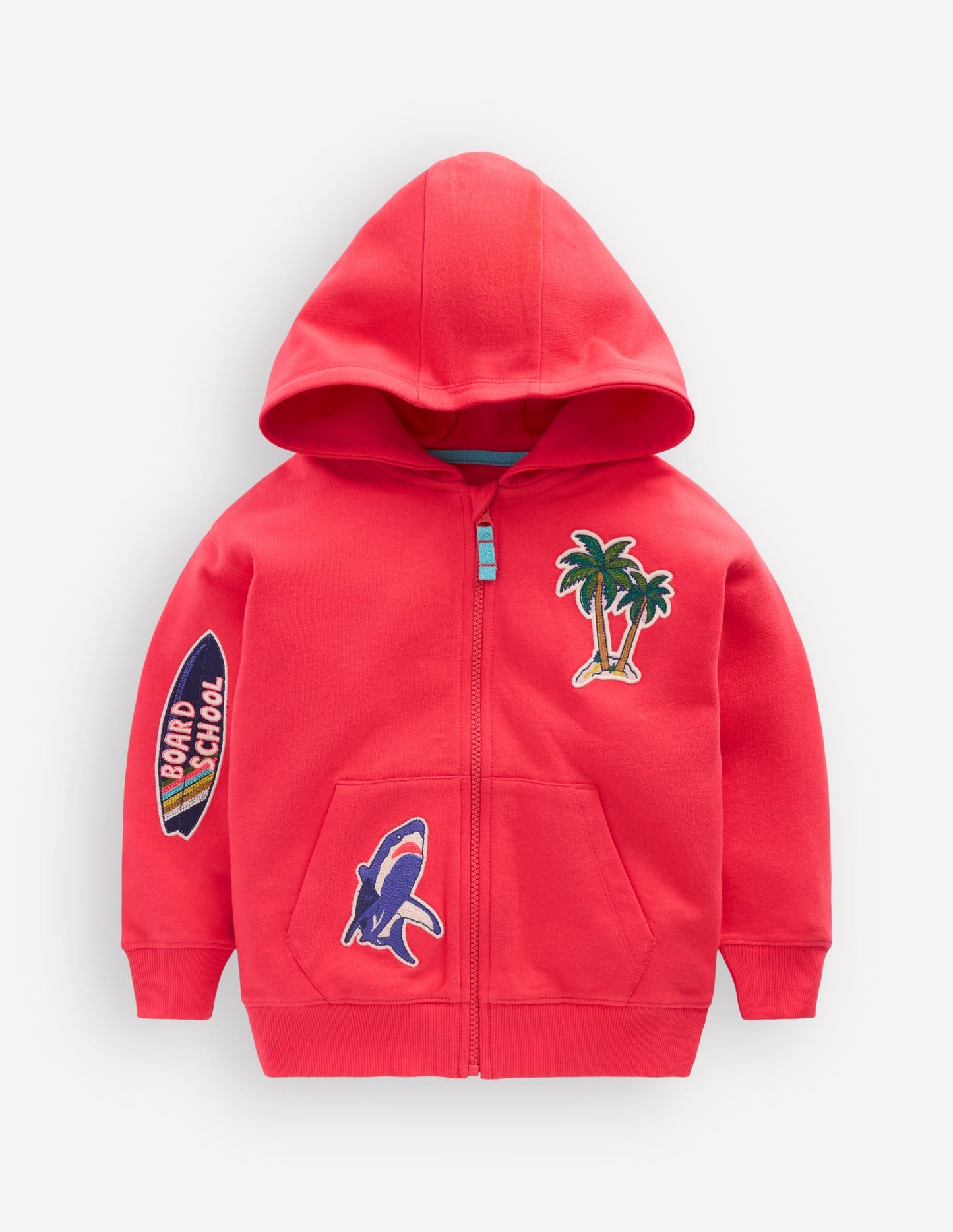 Badge Superstitch Hoodie-Jam Red Holiday