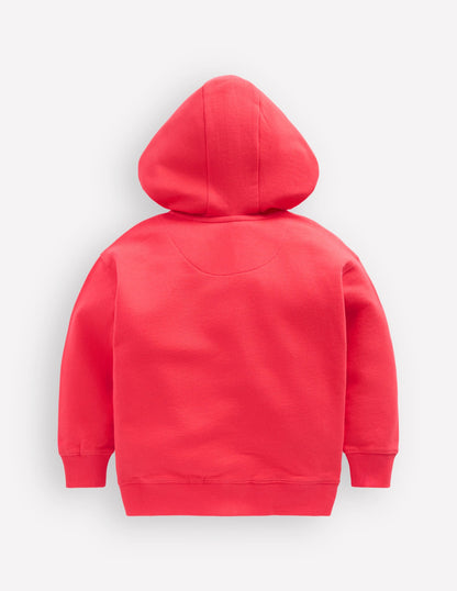 Badge Superstitch Hoodie-Jam Red Holiday
