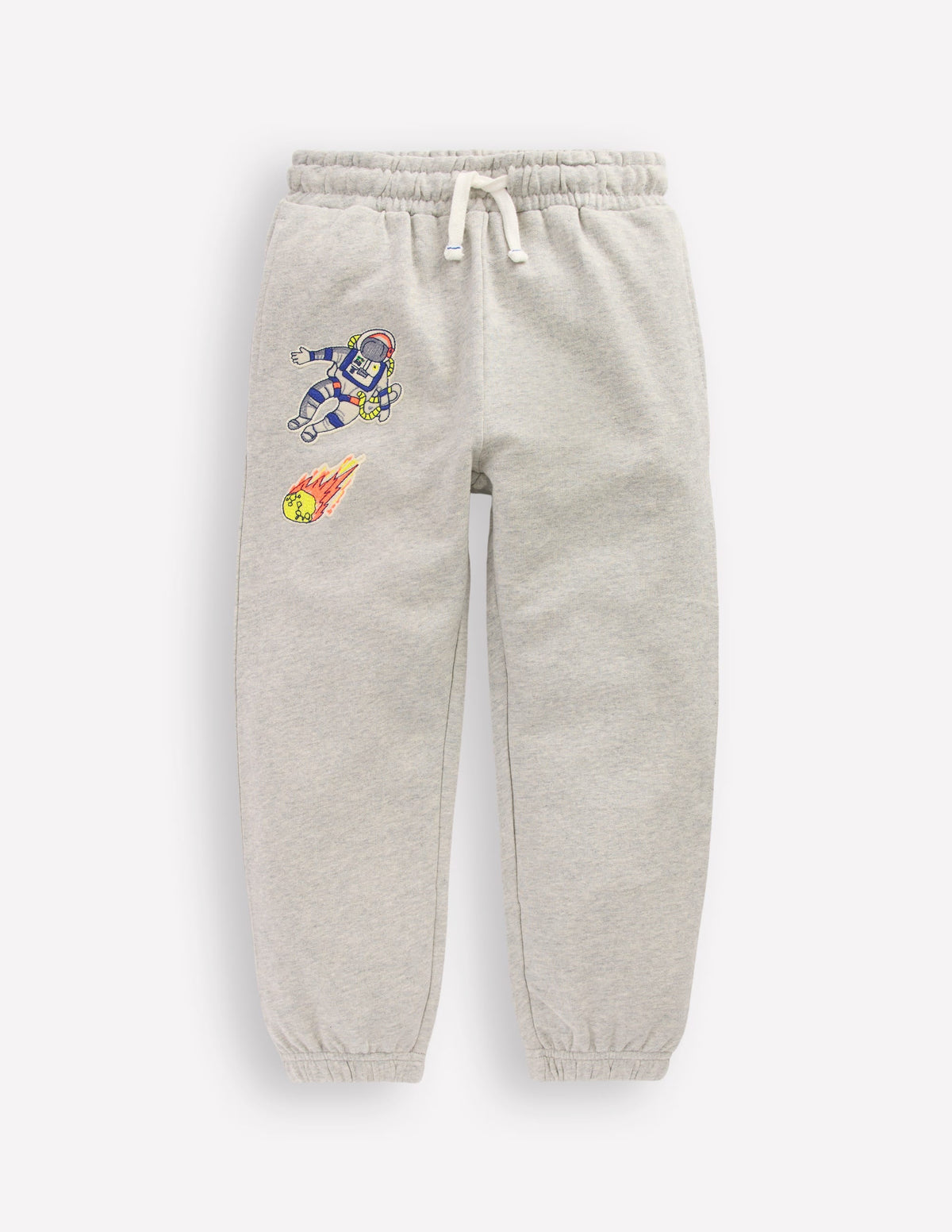 Badge Sweatpants-Grey Space