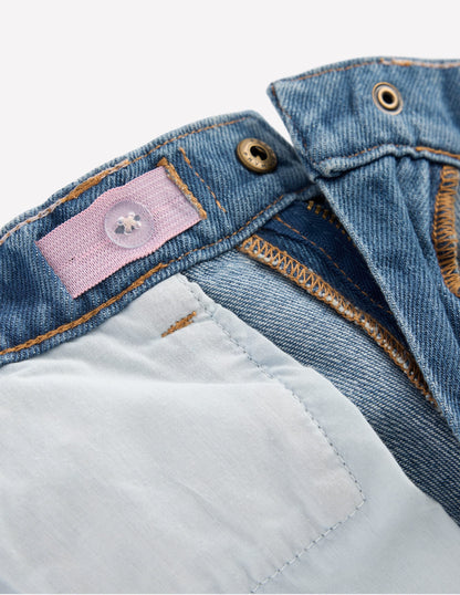 Barrel Leg Jeans-Mid Vintage Denim