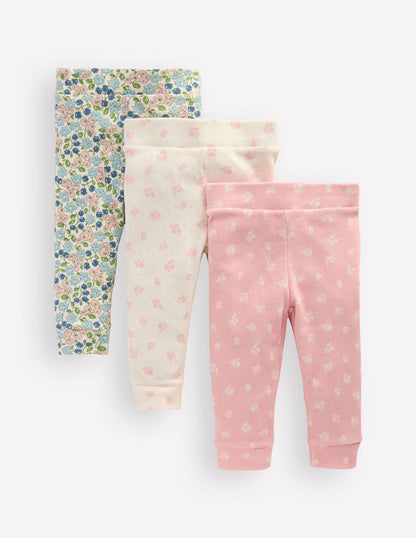 3-pack Pointelle Leggings-Multi Ditsy Floral