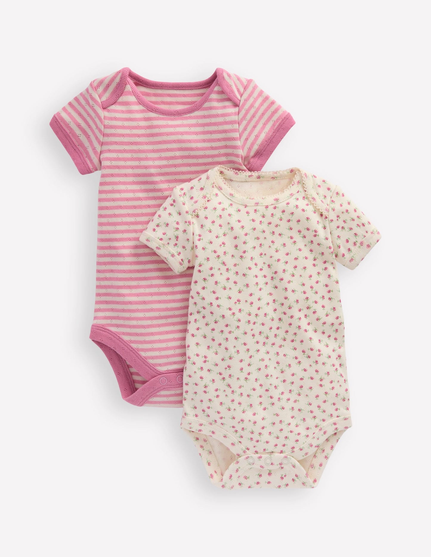 2-pack Pointelle Bodies-Ditsy Rose