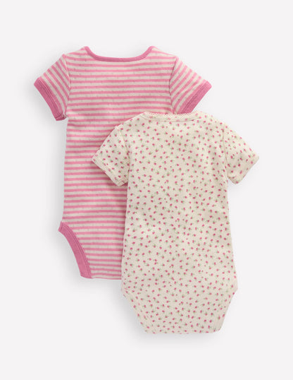 2-pack Pointelle Bodies-Ditsy Rose