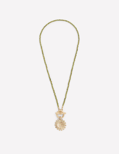Bead Metal Necklace-Green