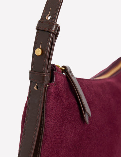 Allegra Slouchy Small Bag-Burgundy