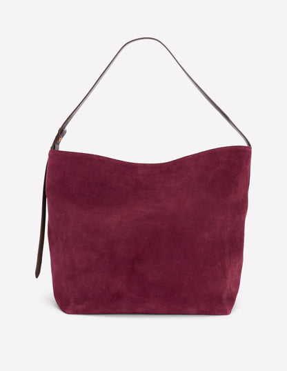 Allegra Medium Slouchy Tote-Burgundy