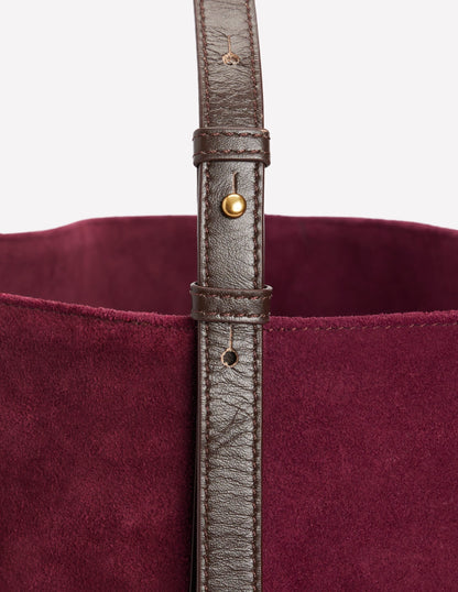 Allegra Medium Slouchy Tote-Burgundy