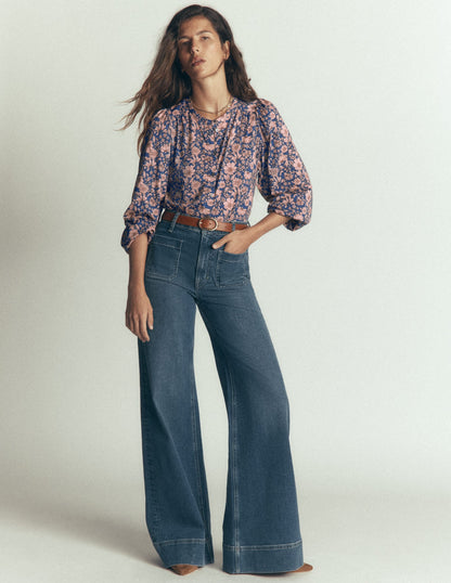Ara Jersey Shirt-Floral Field