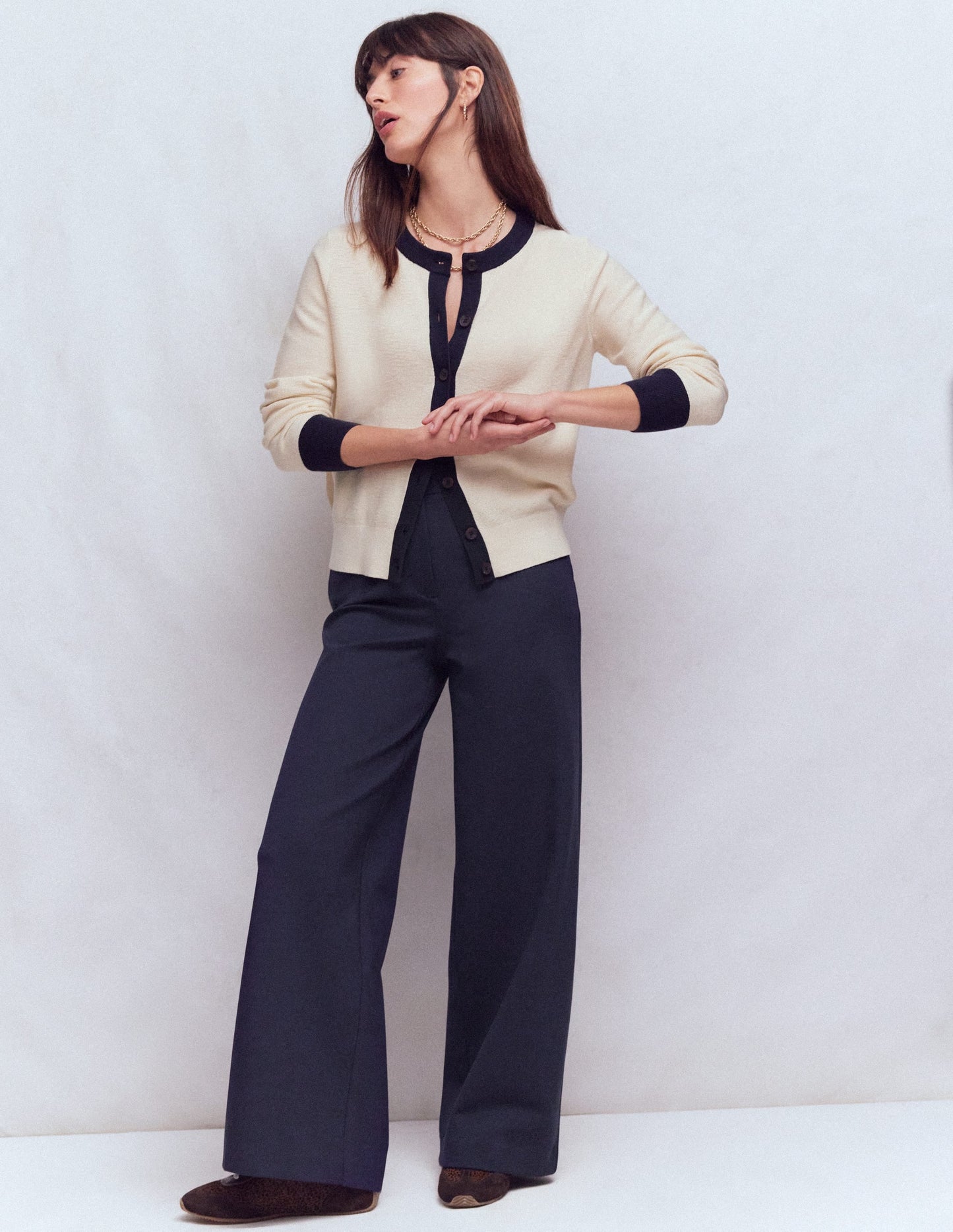 Belgravia Ponte Pants-Navy