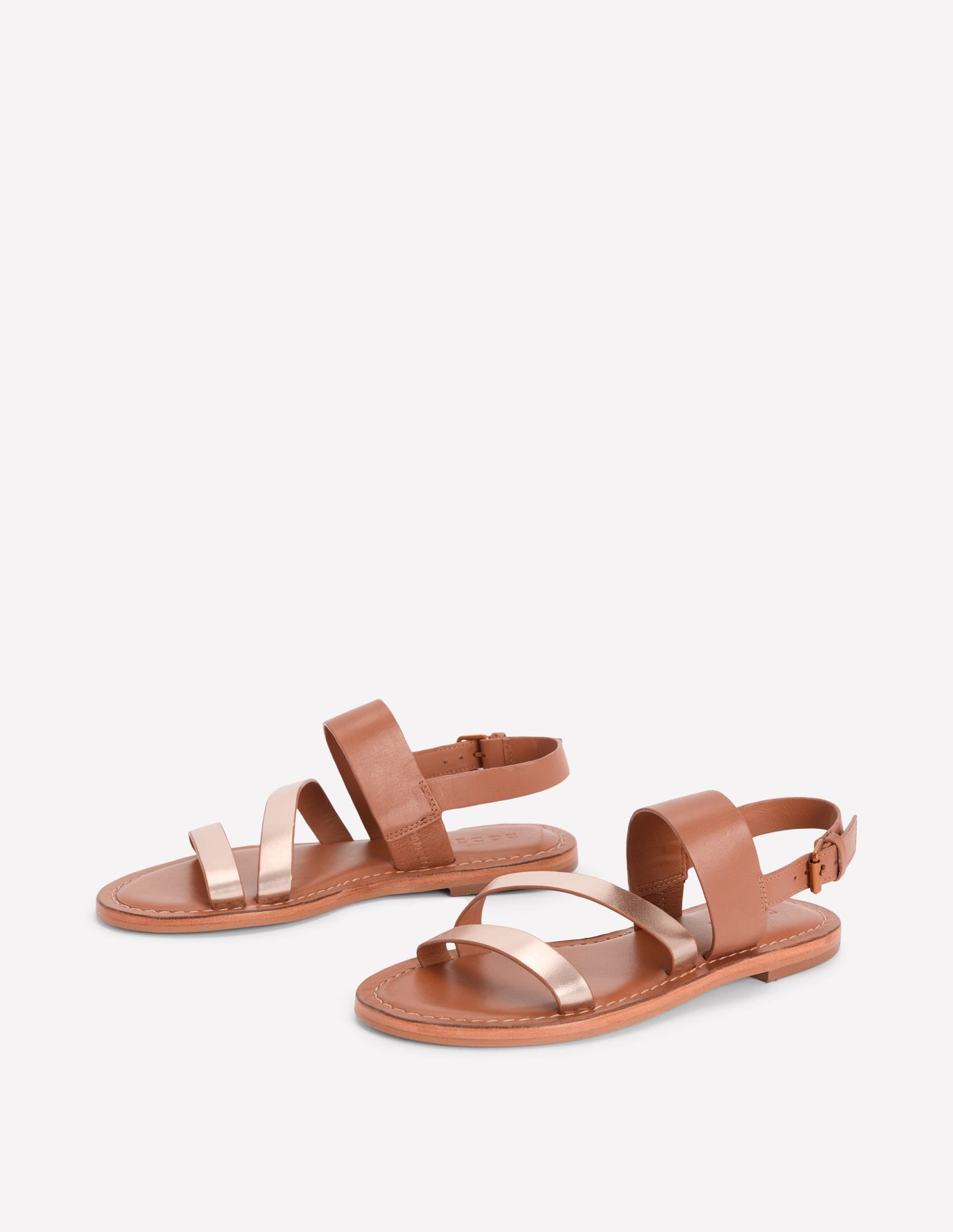Asymmetric Sandal-Tan/Gold