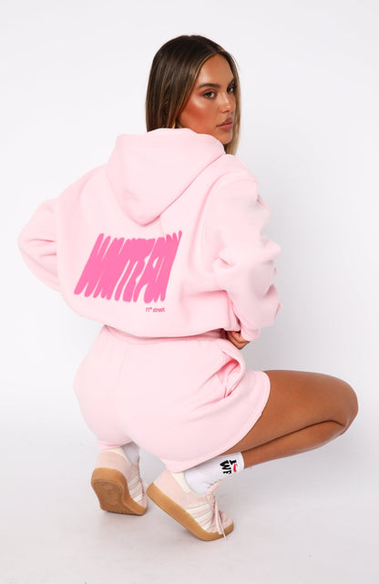 11th Street New York Or Nowhere Oversized Hoodie Pink Sugar