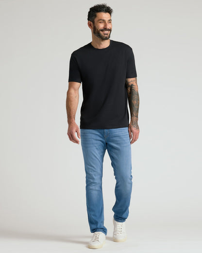 Black & White Pima Cotton Blend Crew 4-Pack