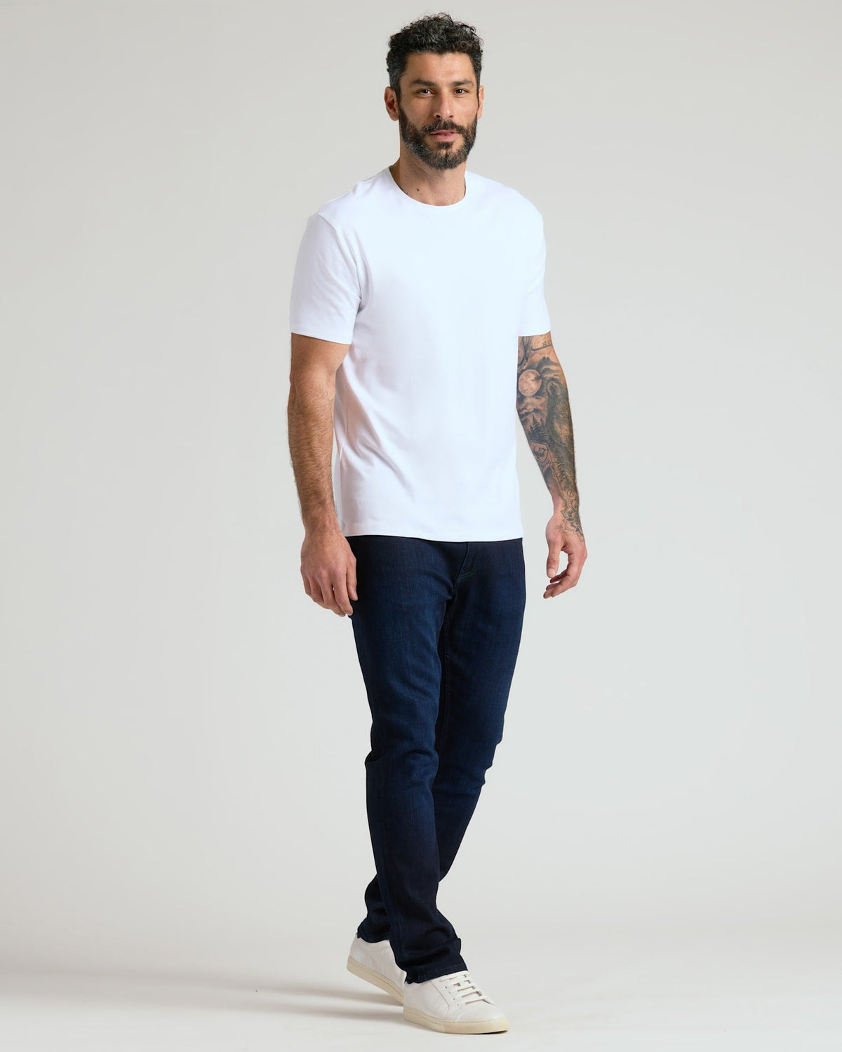Black & White Pima Cotton Blend Crew 7-Pack