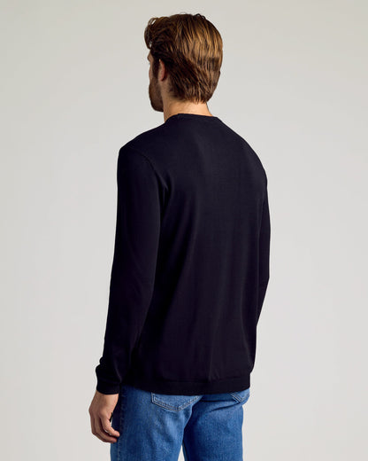 Black & Navy Crew Neck Sweater 2-Pack