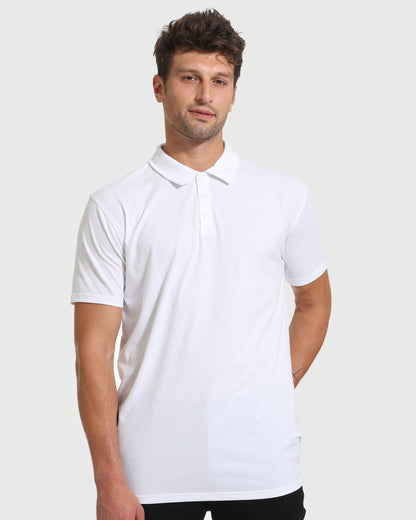 All White Tall Classic Polo 10-Pack