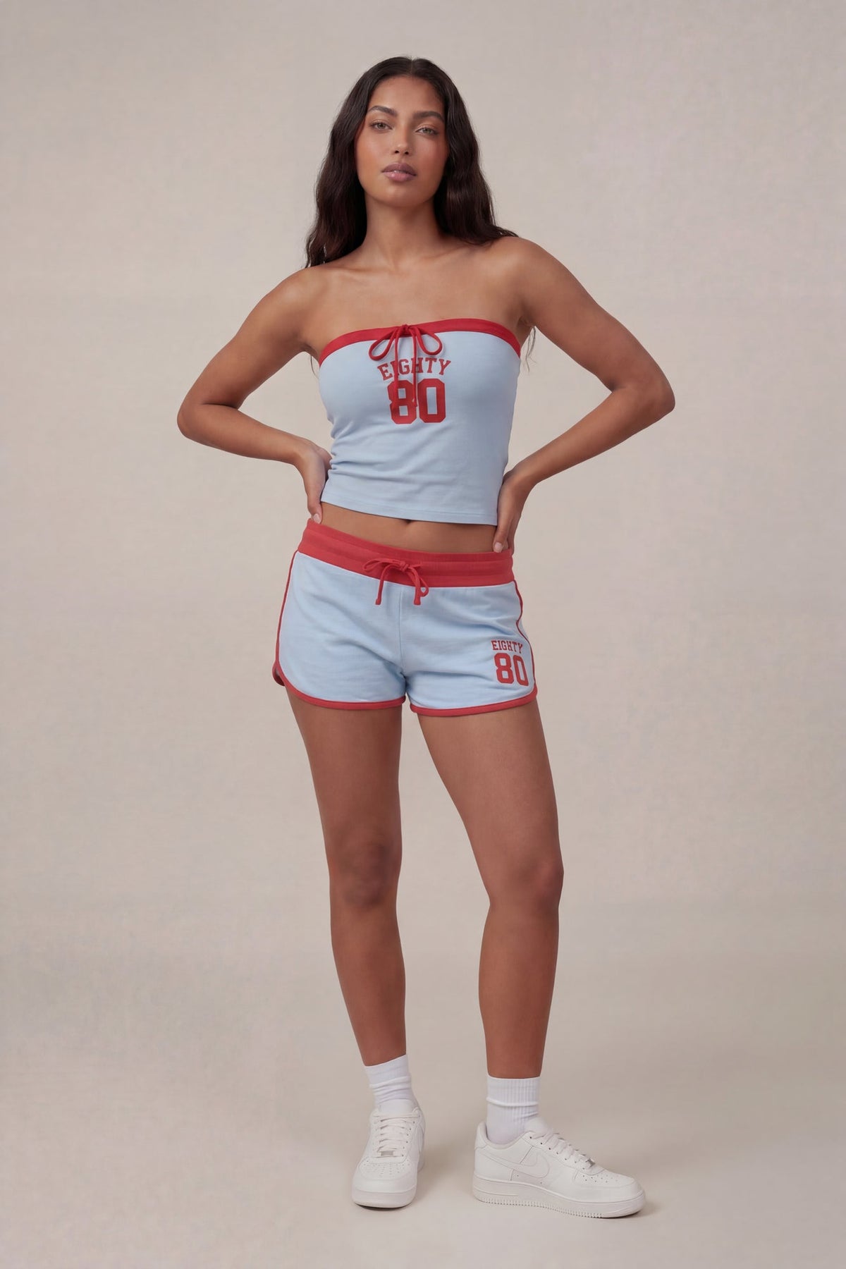 Graphic Drawstring Dolphin Short