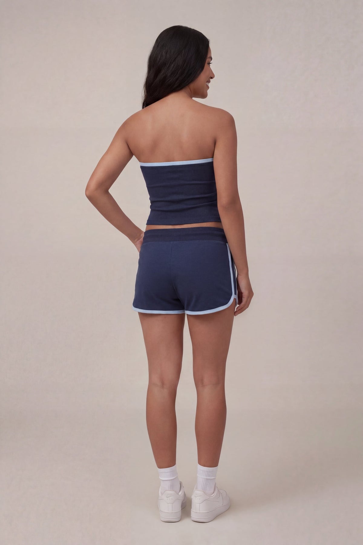 Graphic Drawstring Dolphin Short
