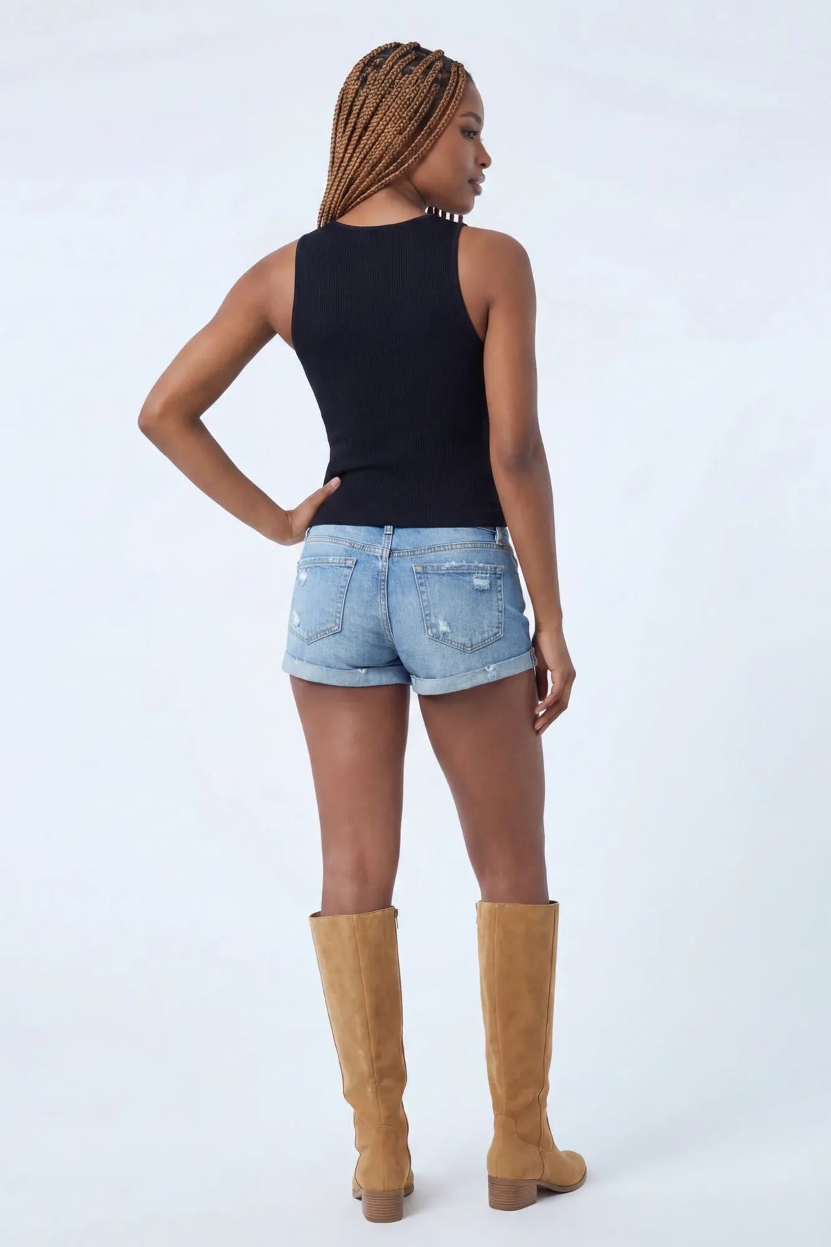 Seamless Ribbed V-Neck Tank