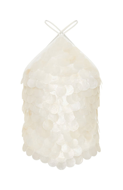 Athens Aura Shell Top White