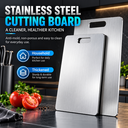 304 Stainless Steel Double-Sided Cutting Board – Durable Kitchen Prep & Chopping Board