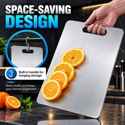 304 Stainless Steel Double-Sided Cutting Board – Durable Kitchen Prep & Chopping Board