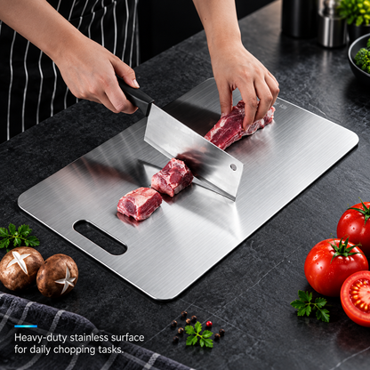 304 Stainless Steel Double-Sided Cutting Board – Durable Kitchen Prep & Chopping Board