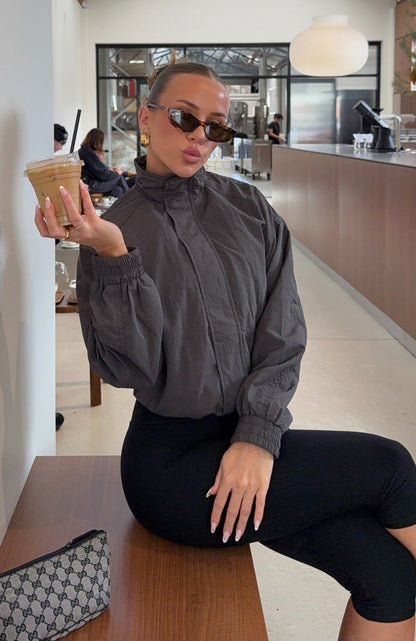 Cool Vibe Funnel Neck Jacket Steel