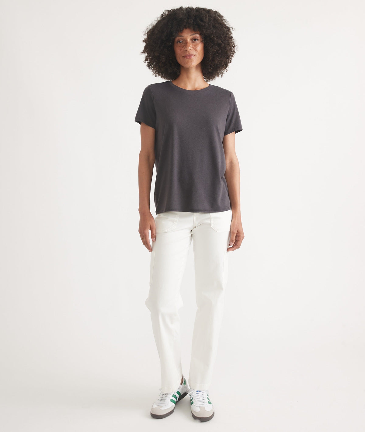 Women's Re-Spun Signature Crew in Faded Black