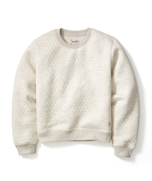 Women's Corbet Quilted Crewneck in Oat