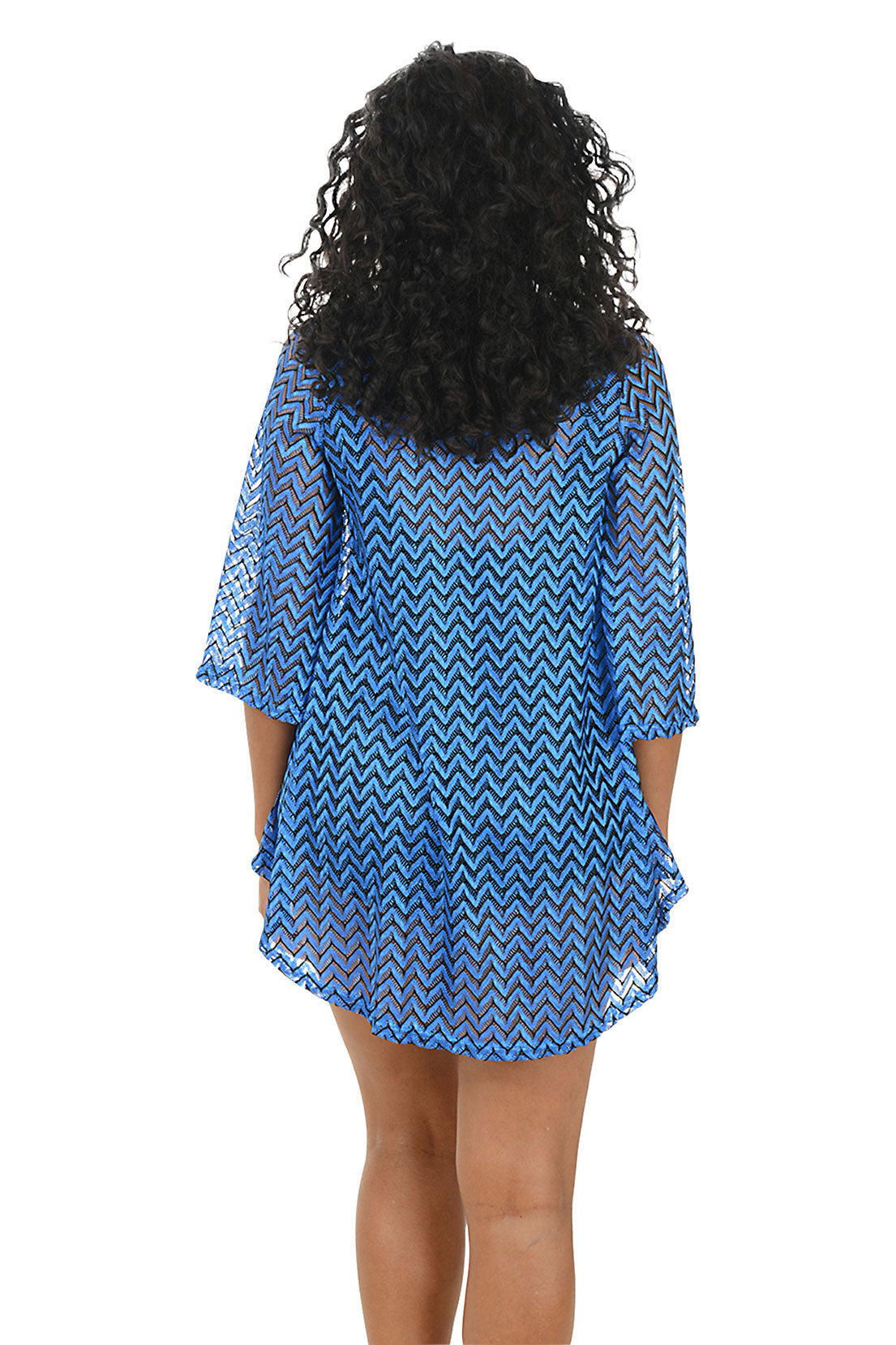 Tonal Twist Mesh Tunic Cover-Up
