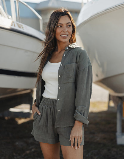 Kalo Overshirt in Deep Sage