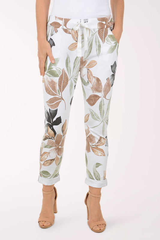 Tropical Leaf Jogger Pant