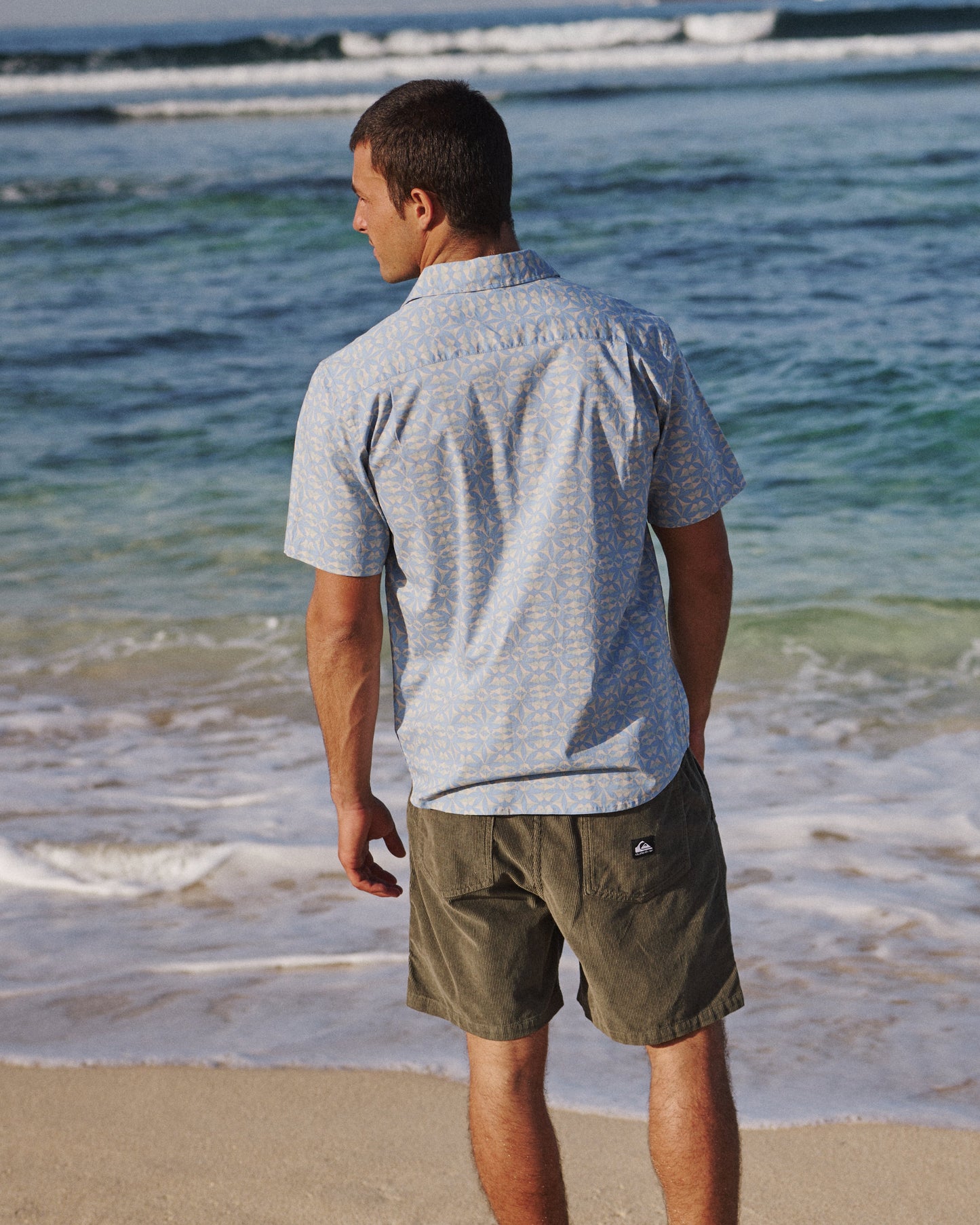 Nature Tile Classic Short Sleeve Woven Shirt - Quiet Harbor