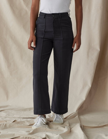 Comfort Terry Wide Leg Crop Pant
