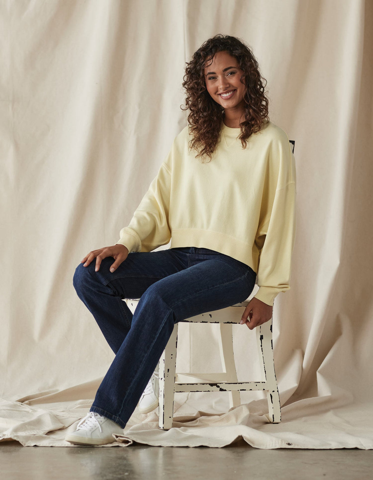 Cole Terry Vintage Crewneck in Sunglow
