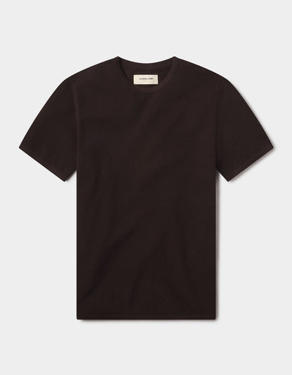 Driftknit Sweater Tee in Dark Brown