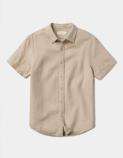 Kalo Short Sleeve Button Up in Pumice