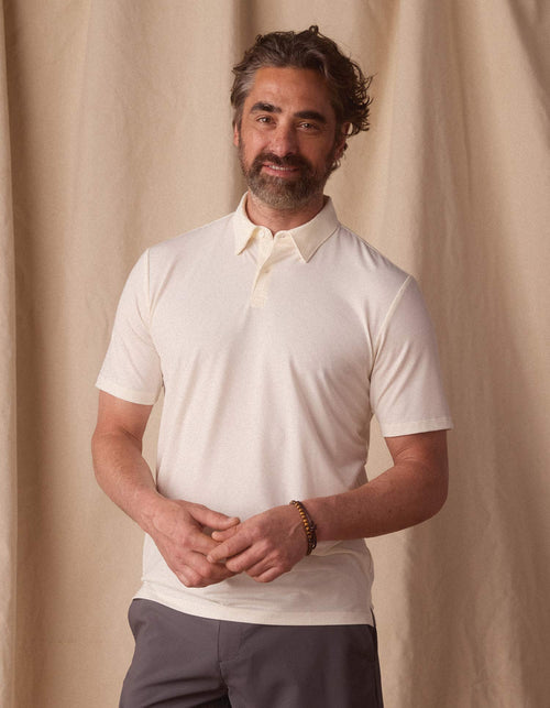 LuxeJersey Polo in Ivory
