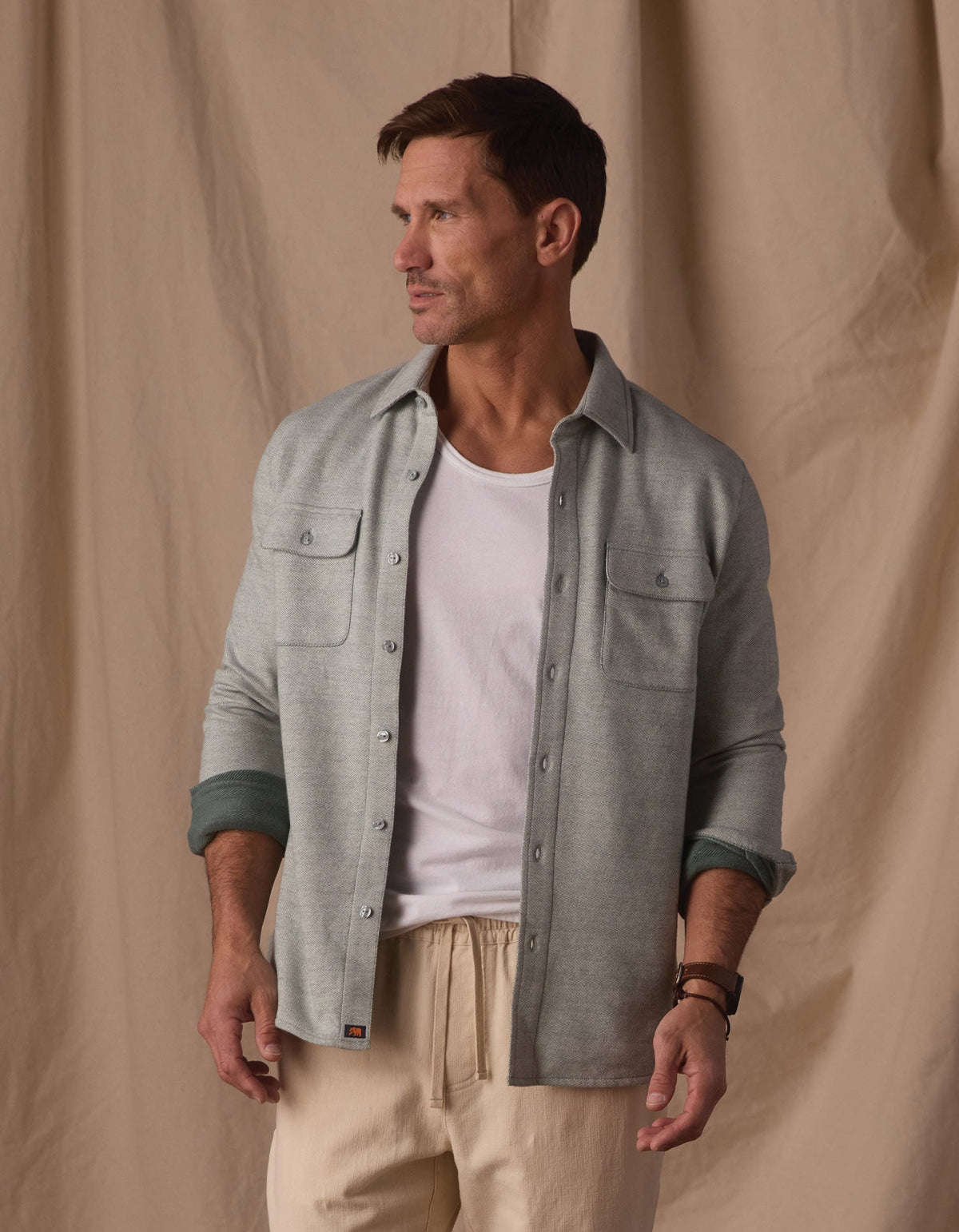 Textured Knit Shirt in Juniper