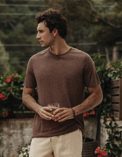 Summer Linen-Blend Knit Tee