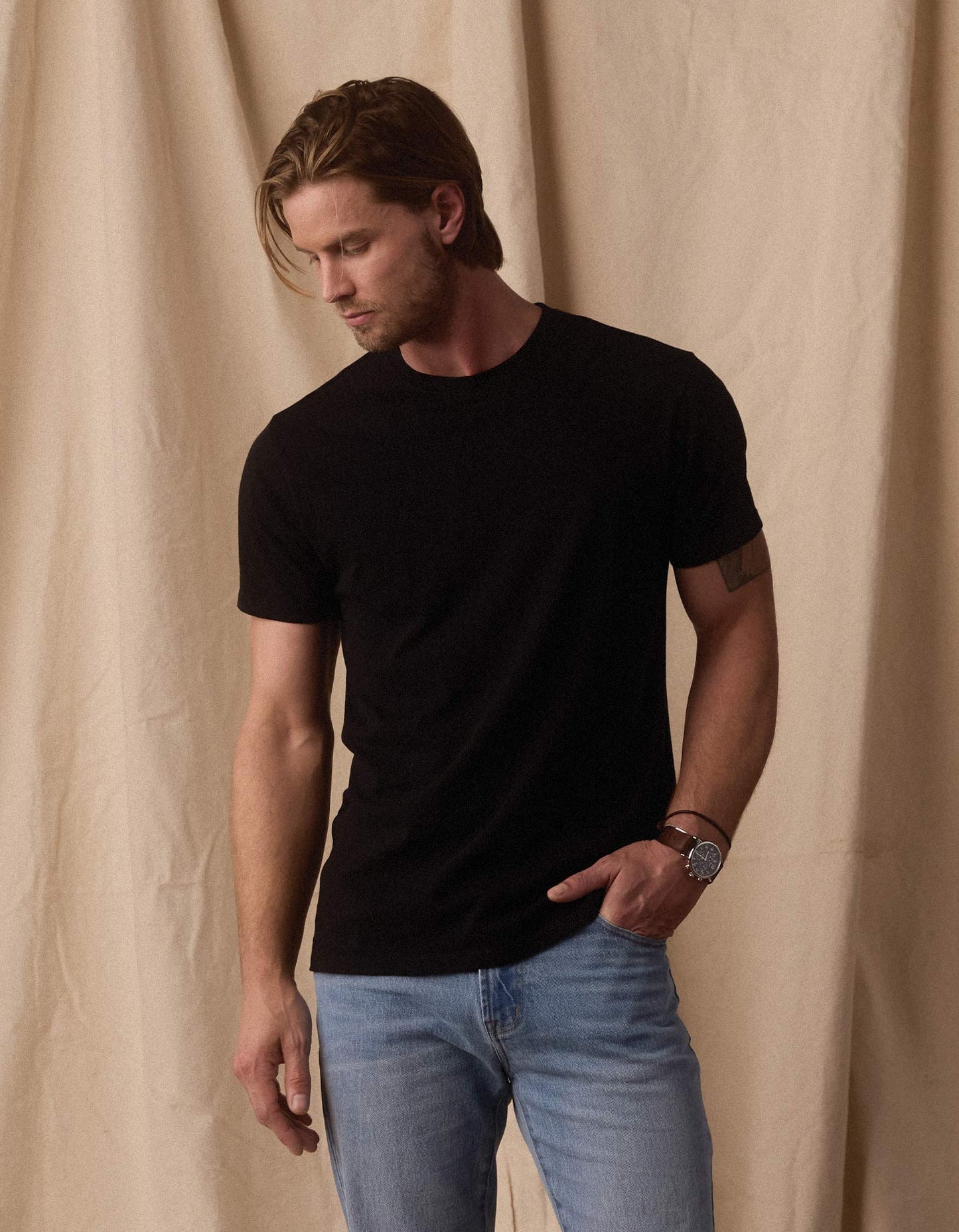 Normal Jersey Classic Tee in Black