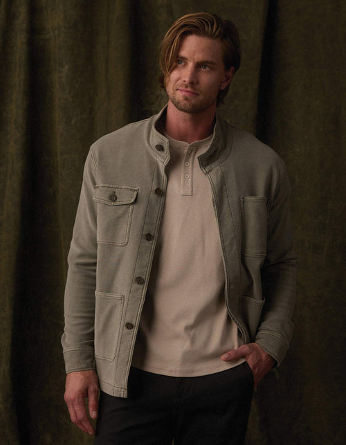 Comfort Terry Chore Coat in Moss