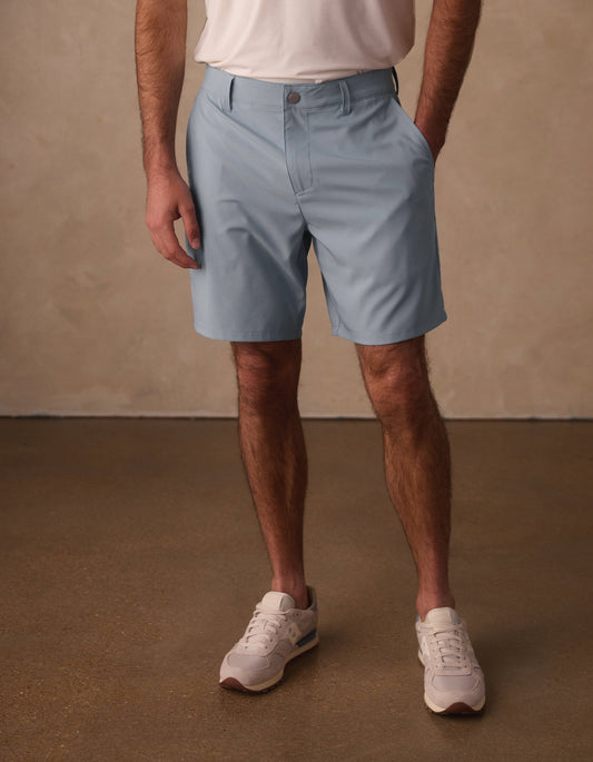 Everyday Hybrid Short in Blue Fog