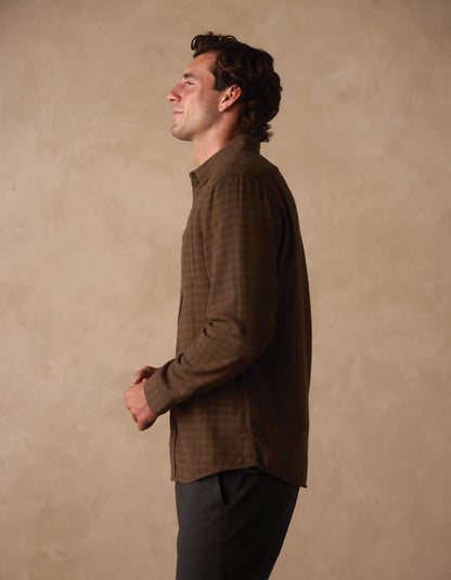 Hudson Double Brushed Flannel in Cocoa Plaid