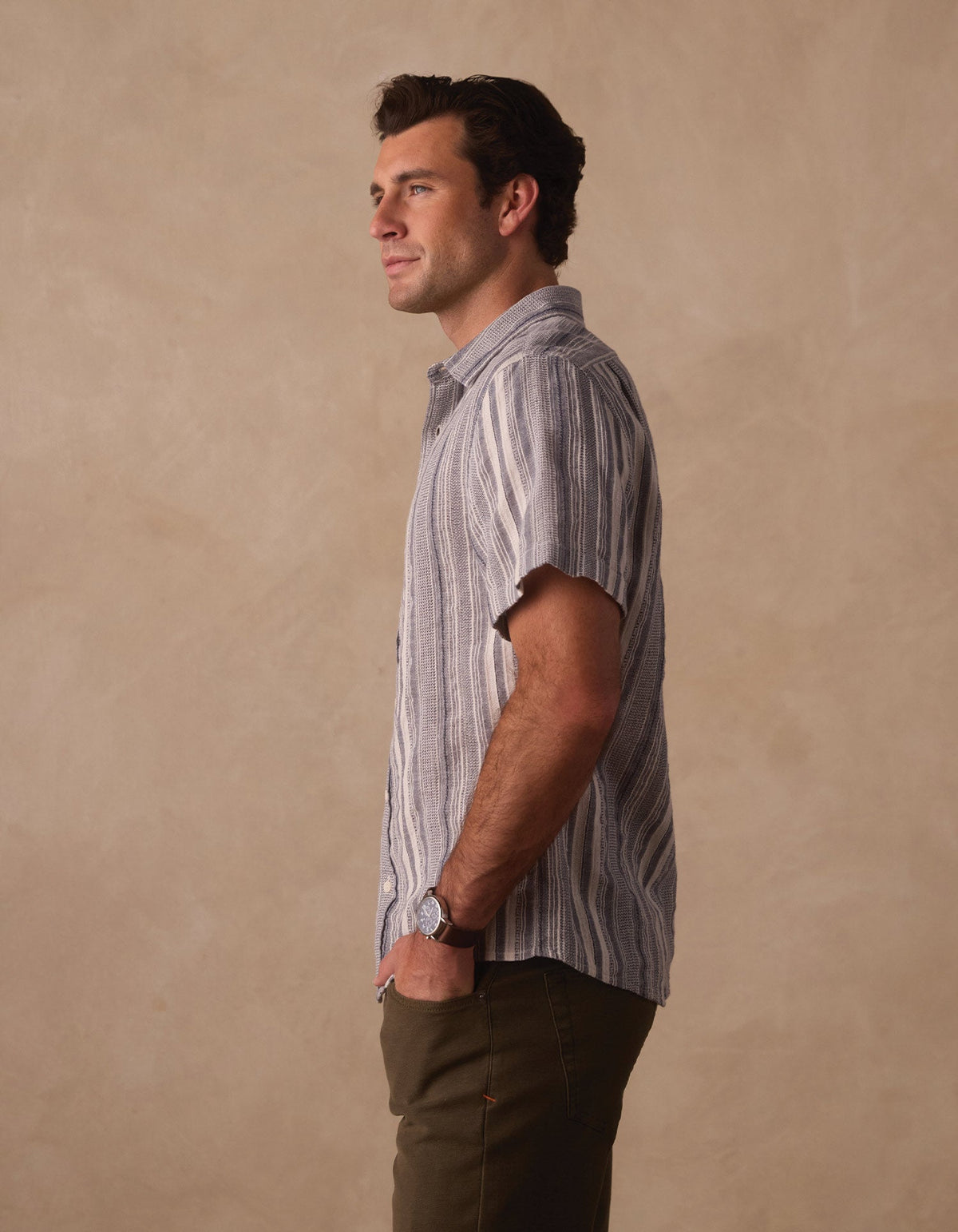 Freshwater Everyday Shirt in Positano Stripe