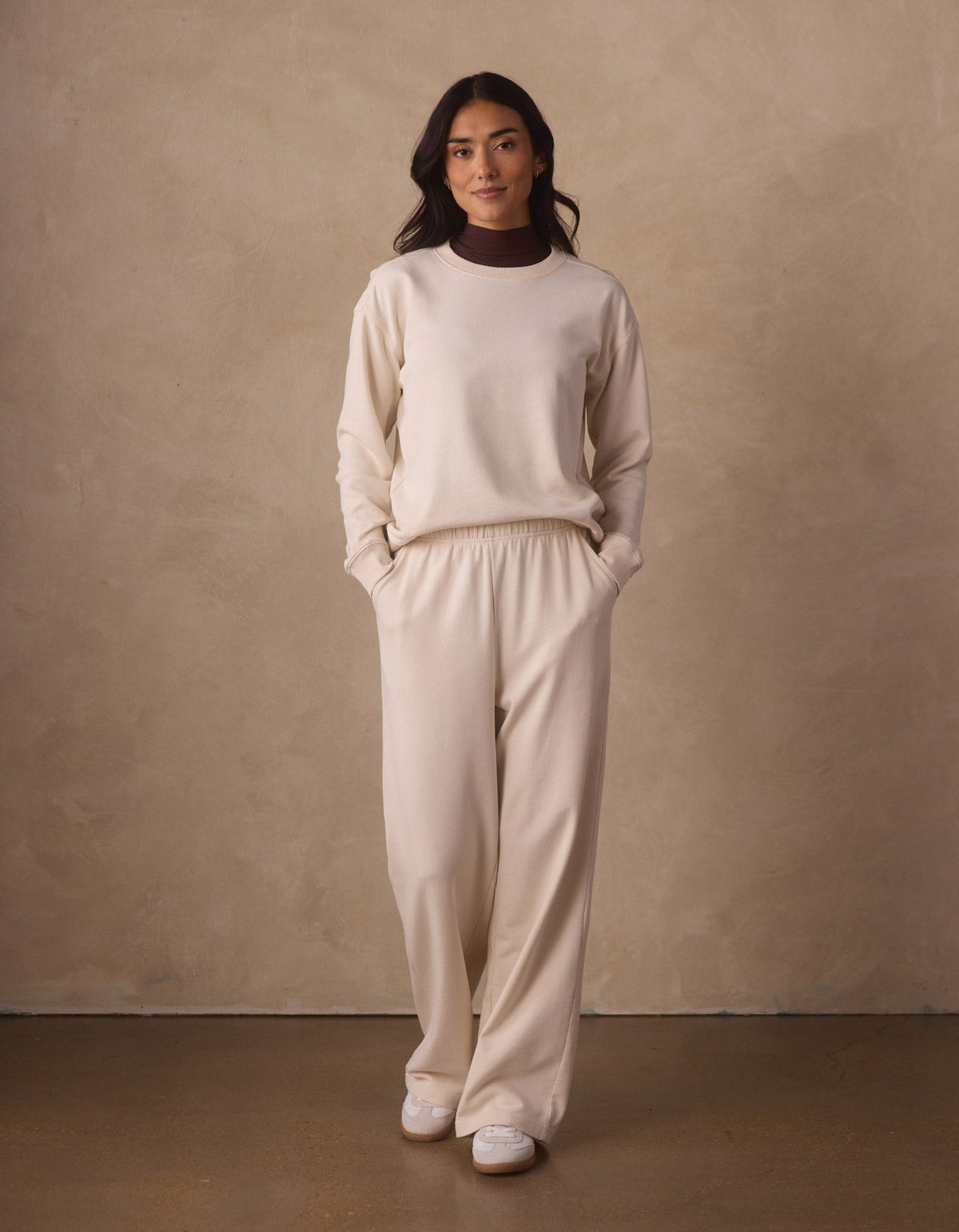 Cole Terry Straight Leg Sweatpant in Birch