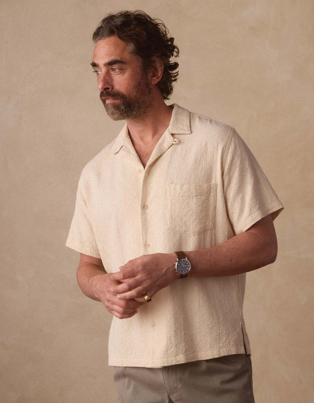 Freshwater Resort Shirt in Motivo Chalk