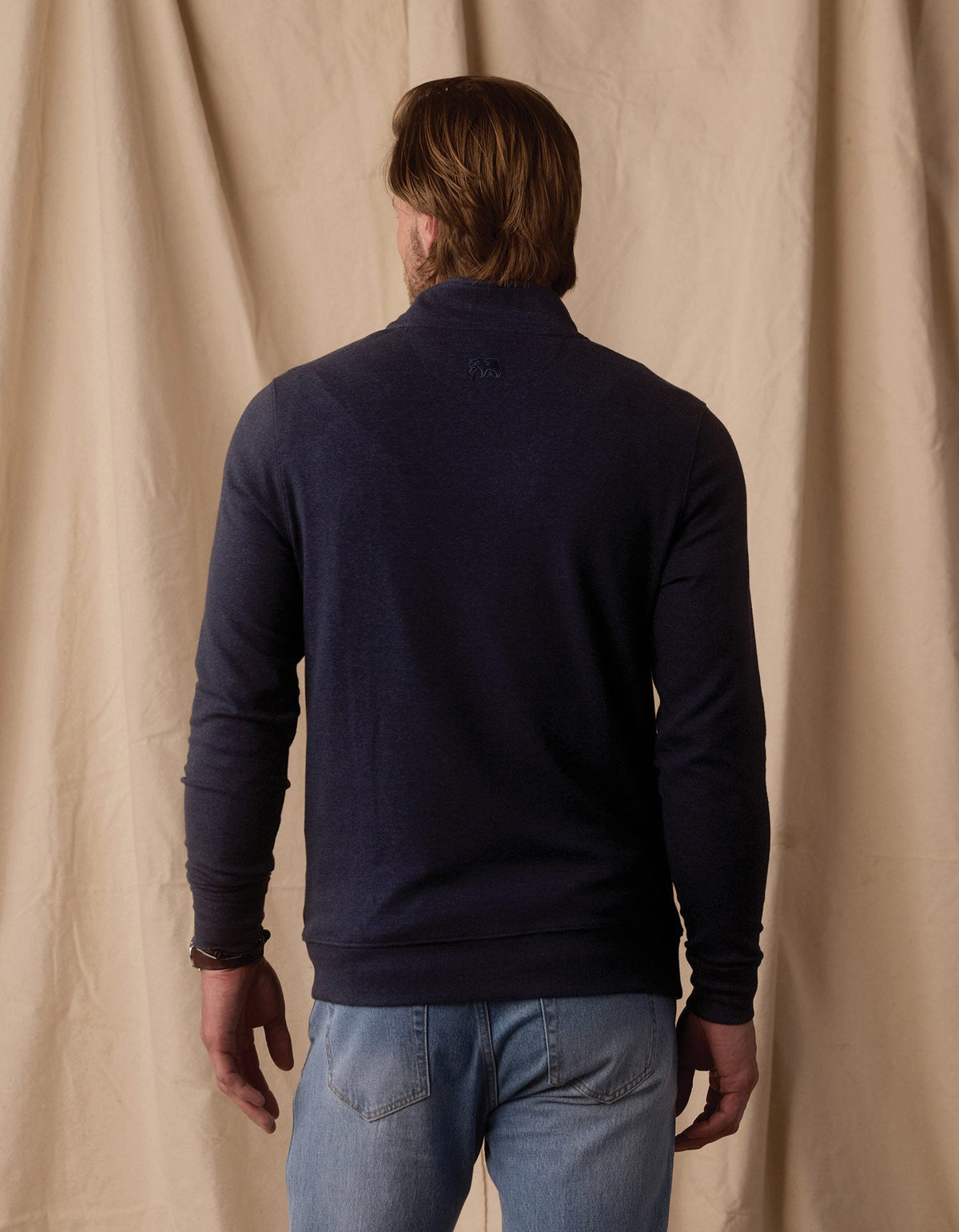 Puremeso Weekend Quarter Zip in Normal Navy