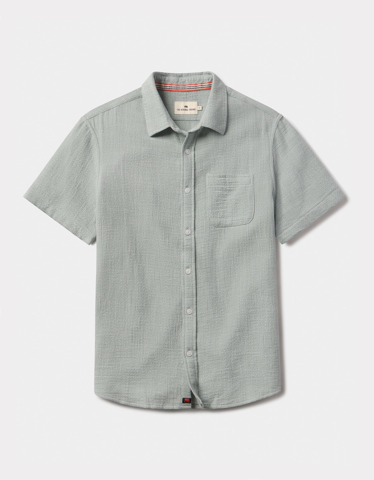 Freshwater Short Sleeve Button Up Shirt in Ocean Surf Spray